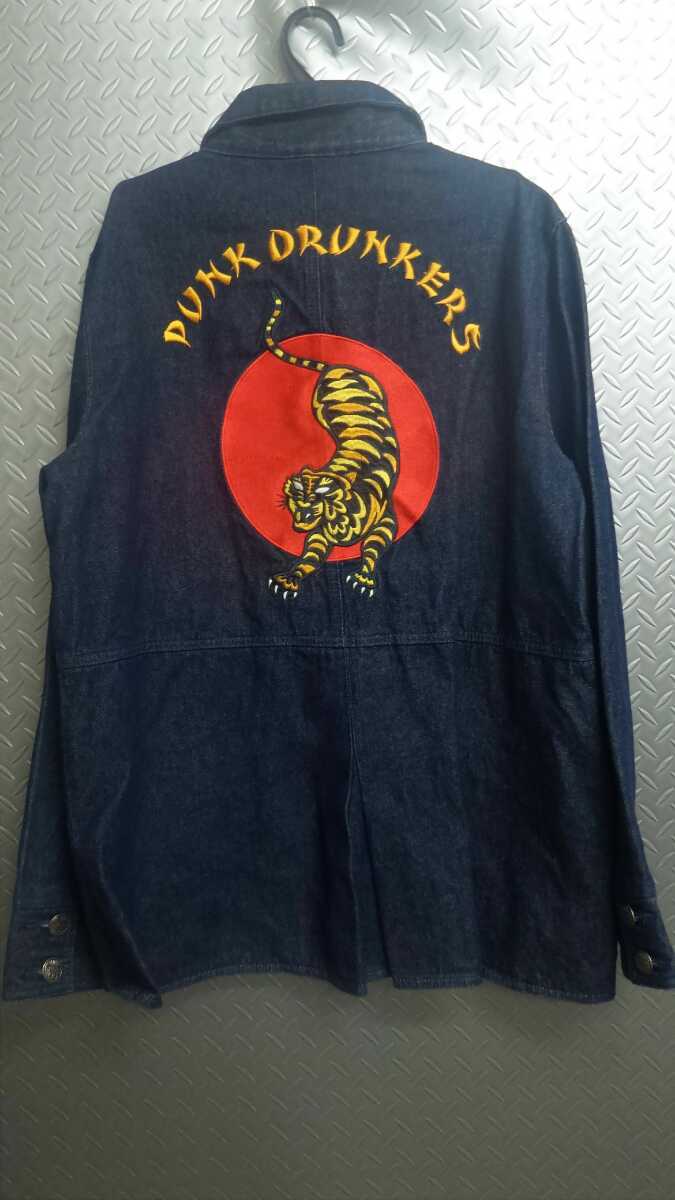 新品】ストリートスタイルパンクドランカーズPUNKDRUNKERS虎刺繍デニム