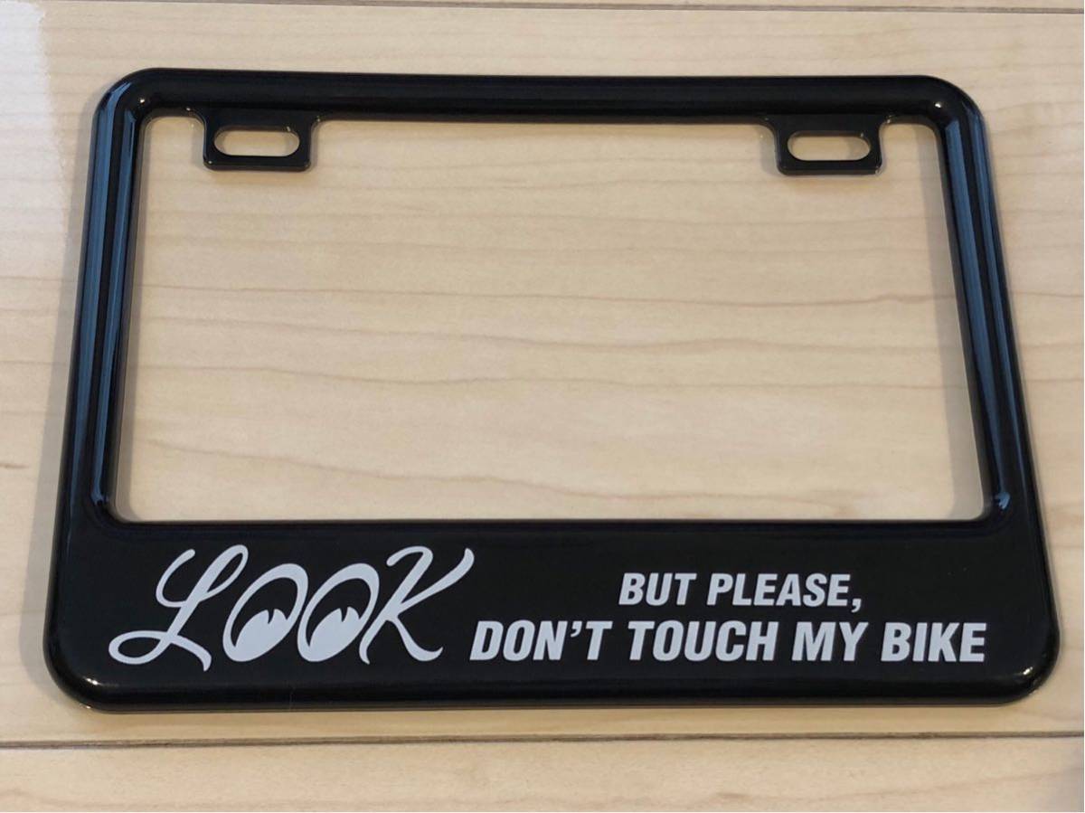 新品 Mooneyes ナンバーフレーム バイク用 50cc 125cc 原付サイズ ムーンアイズ Look But Please Don T Touch My Bike Moon Eyes 黒 ブラック の落札情報詳細 ヤフオク落札価格情報 オークフリー スマートフォン版