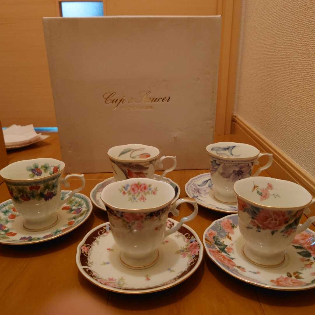 新品 未使用】カップ&ソーサー 5脚セット （新品】未使用品 HOYA 