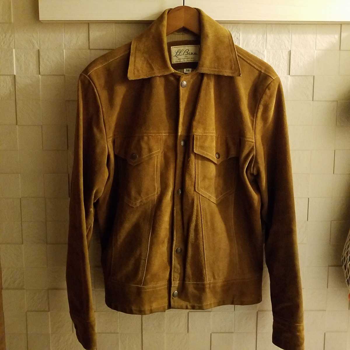 質感良❗️LL.Bean レザー スエード トラッカージャケット エルエルビーン❗️ 楽天市場】エルエルビーン 本革 スエード レザー トラッカー