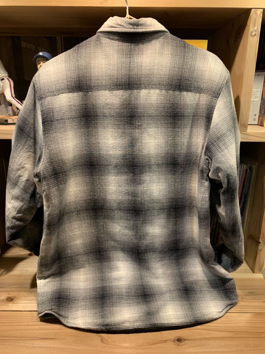 M Supreme シャツ 16AW キルティング オンブレチェック ネルシャツ