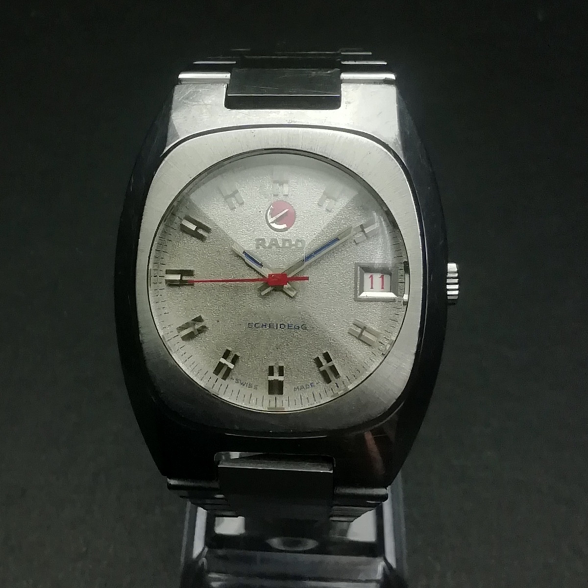 ラドー RADO DIASTAR 自動巻き　文字盤シルバー　カットガラス RADO】ラドー ダイアスター2 カットガラス ステンレススチール