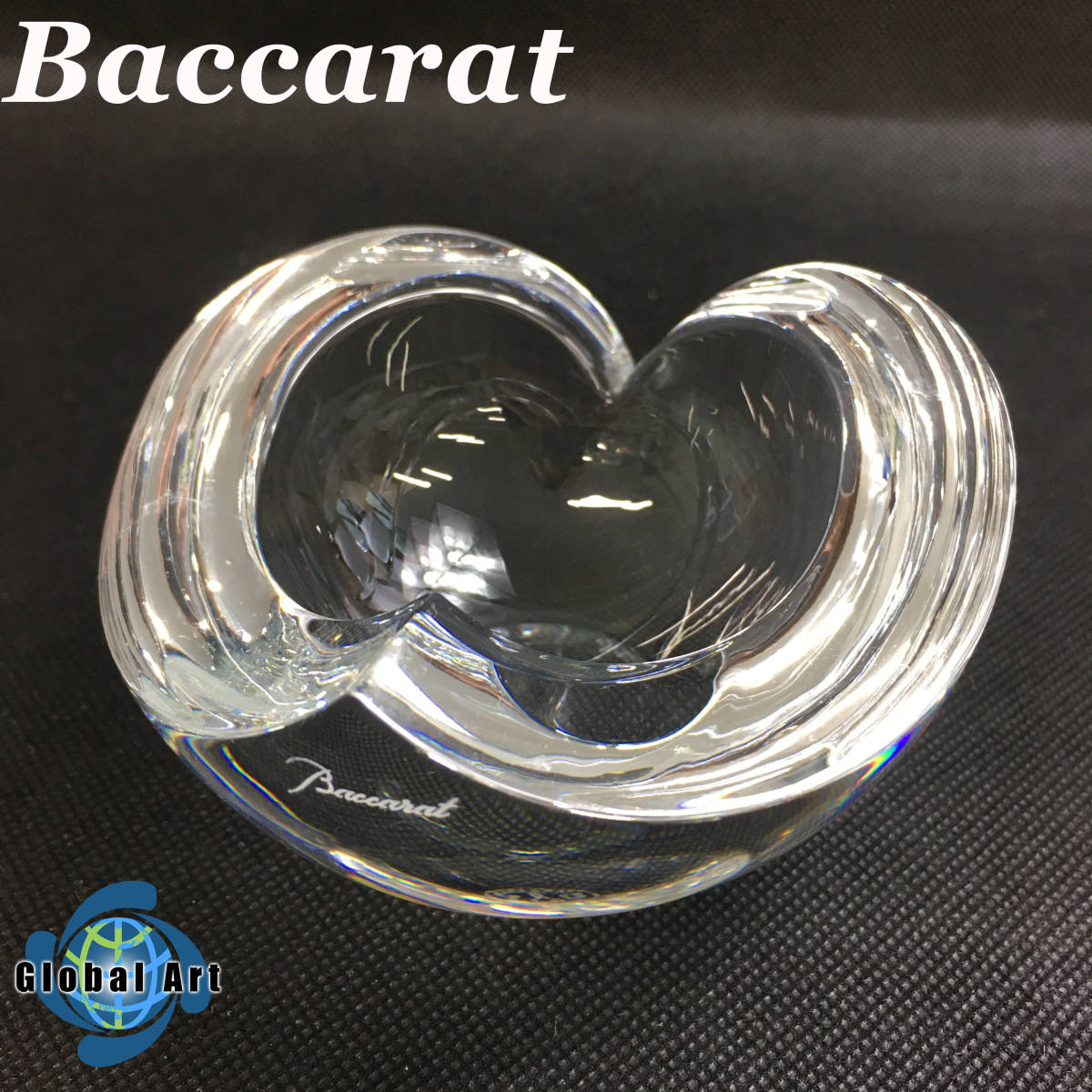 ☆B05529【美品】Baccarat バカラ/ハートボウル/小物入れ/クリスタル 