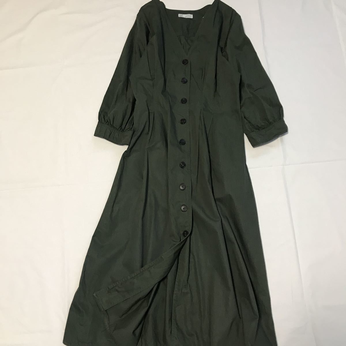 Zara 深田恭子さん着用 人気 大人春お洒落 こなれ感 ダークグリーン トレンチワンピース 7部袖 羽織 シャツワンピ ザラ の落札情報詳細 ヤフオク落札価格情報 オークフリー スマートフォン版