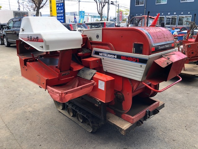 宮城県発 三菱 ハーベスター MH801 自動脱穀機 大束ノッタ/セル付き