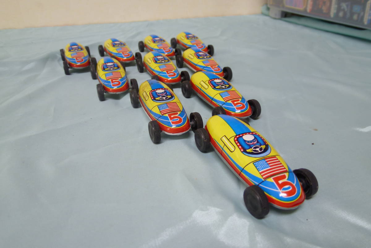 当時物 ブリキのおもちゃ レースカー１０台セット アメリカ国旗 日本製 の落札情報詳細 ヤフオク落札価格情報 オークフリー スマートフォン版