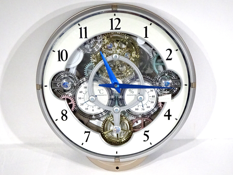 希少　新品　スモールワールドシーカーJ からくり時計 電波 掛時計4MN529 希少 新品 スモールワールドシーカーJ からくり時計 電波 掛時計4MN529