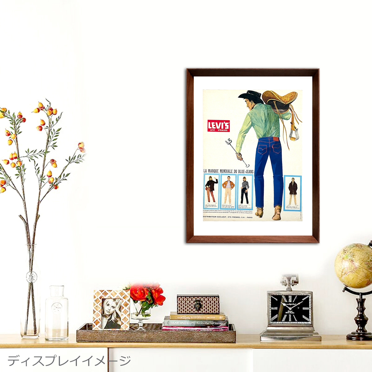 Levi's 木製額縁 広告入り ディスプレイ用 【公式通販】