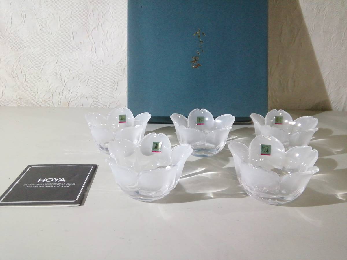 HOYA CRYSTAL/ホヤクリスタル 小鉢セット 5客 「小さい器」 美品