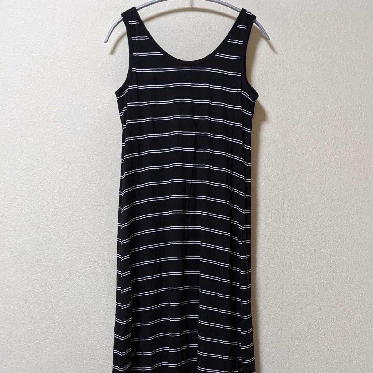 Au100 Uniqlo ユニクロ レディース L カップ付き ノースリーブ ワンピース ブラトップ 黒 ボーダー ストレッチ クリーニング済み の落札情報詳細 ヤフオク落札価格情報 オークフリー スマートフォン版