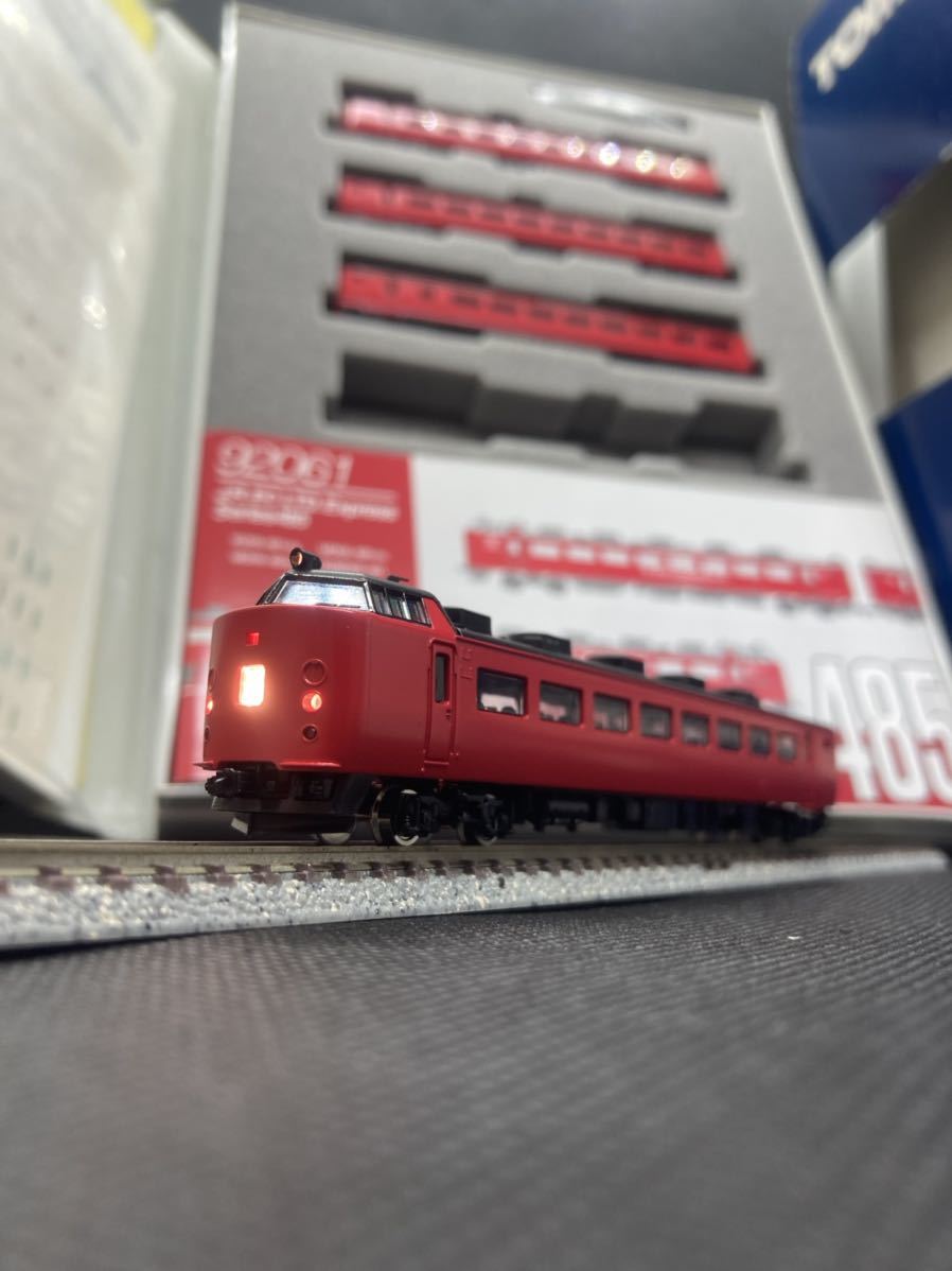 美品】TOMIX 485系 RED EXPRESS MIDORI JR九州 インレタ未使用あり 1円