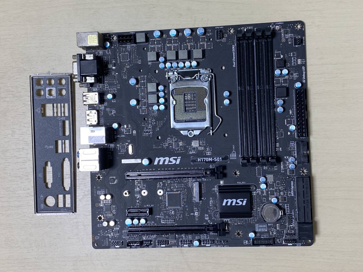マザーボードMSI H170M-S01 LGA1151/DDR3メモリ対応/動作確認済の落札