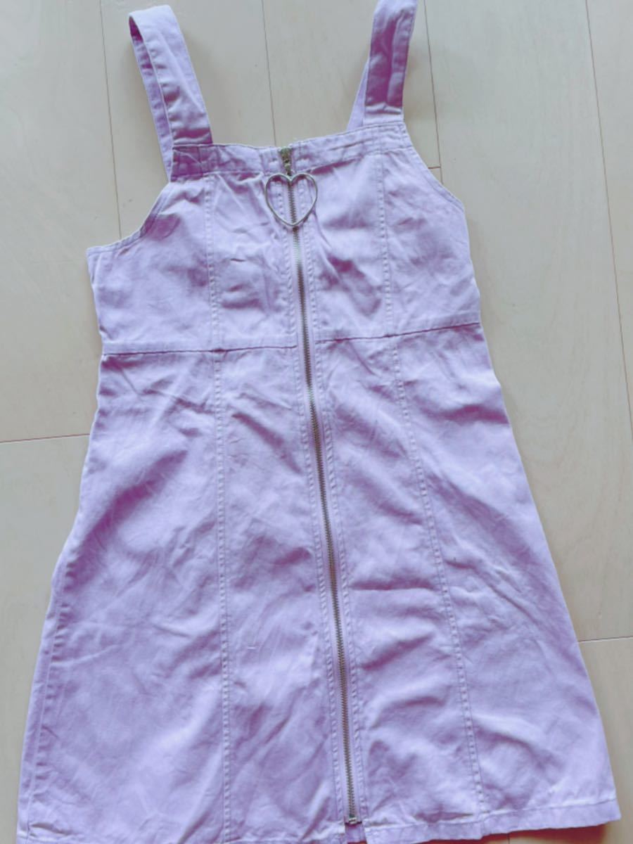 ピンクラテ ジャンパースカート 薄い紫 パープル ジャンスカ Pink Latte Xs150 シミ有り の落札情報詳細 ヤフオク落札価格情報 オークフリー スマートフォン版