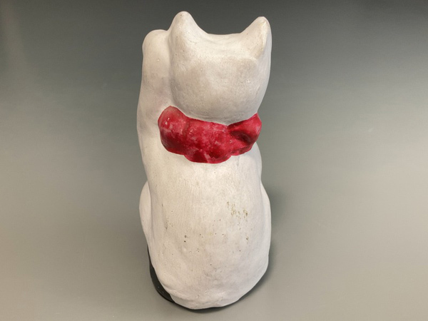 白蓮】七代目 さがらたかし 『招き猫』土人形 相良人形 / 相良 隆 絵