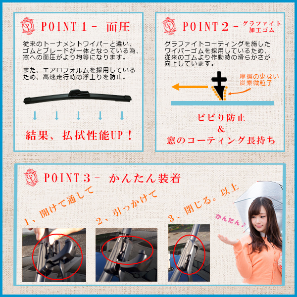 新品 ホンダ インサイト Ze2 Ze3 エアロ フラット ワイパー ブレード 左右2本 セット ゴム付いています の落札情報詳細 ヤフオク落札価格情報 オークフリー スマートフォン版