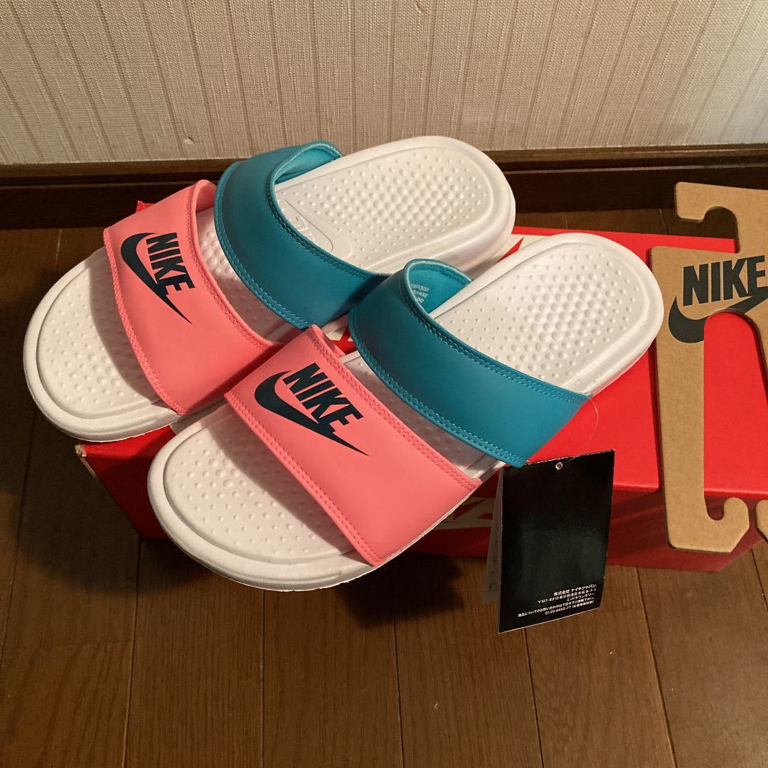 新品 Nike ナイキ 105 Benassi Duo Ultra Slide サンダル サイズ25cm ブルー ピンク ナイキベナッシ の落札情報詳細 ヤフオク落札価格情報 オークフリー スマートフォン版
