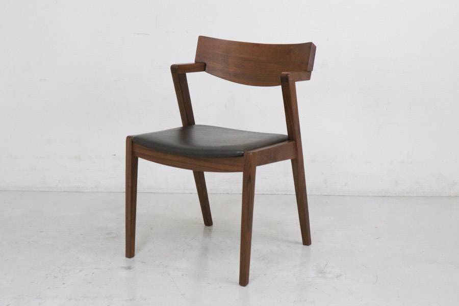 HIDAKAGU 飛騨家具 ダイニングチェア コスモス レザー張り ブラウン ☆展示B品 HIDAKAGU☆コスモス ダイニングチェア☆ウォールナット材