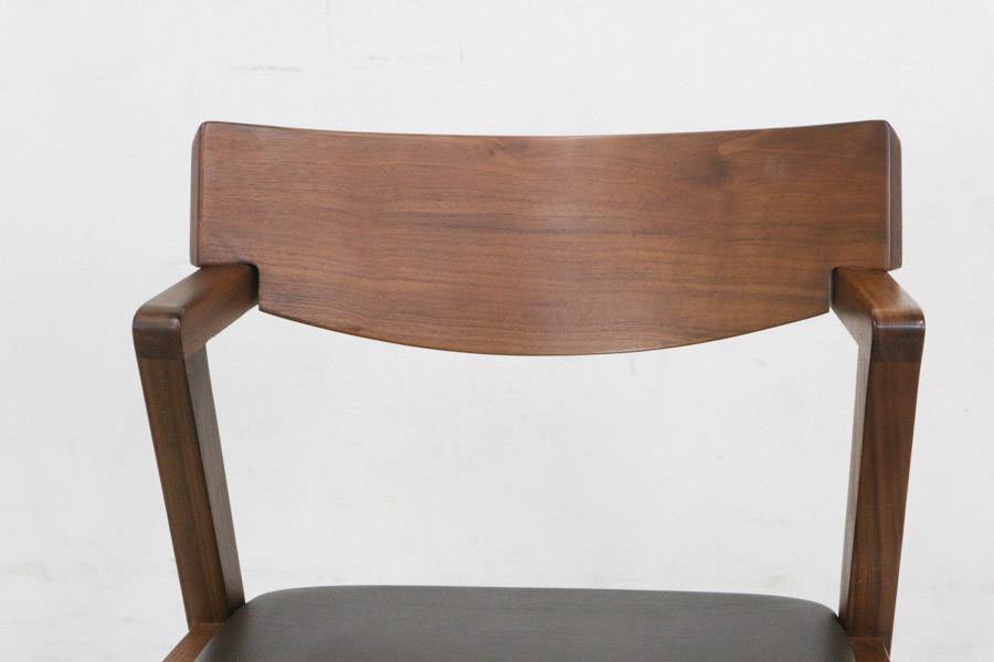HIDAKAGU 飛騨家具 ダイニングチェア コスモス レザー張り ブラウン ☆展示B品 HIDAKAGU☆コスモス ダイニングチェア☆ウォールナット材