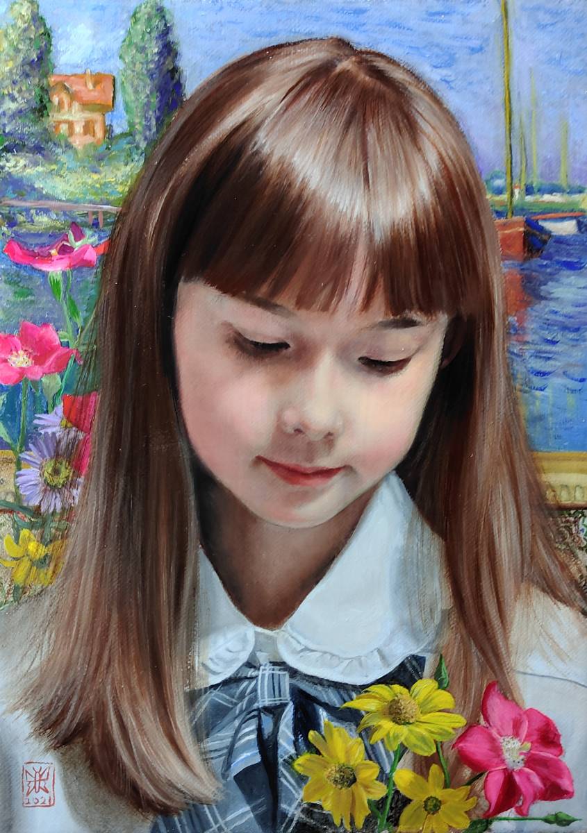 未使用】福田宏樹 （新作)* :Flowers and Girls(Ulya X)* Art Renewal