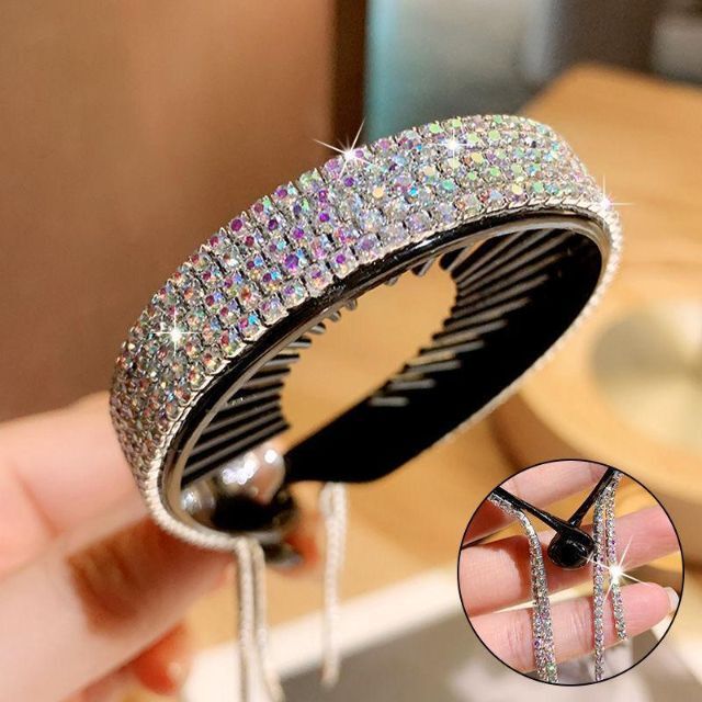 【社交ダンス用衣装ヘアアクセサリー】オーロララインストーン付き ヘアオーナメント 社交ダンス用ヘアアクセサリー】オーロララインストーン付き