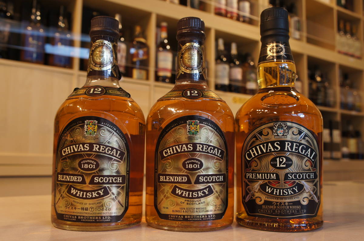 CHIVAS REGAL 12年・18年 ウイスキー3本セット C Heart