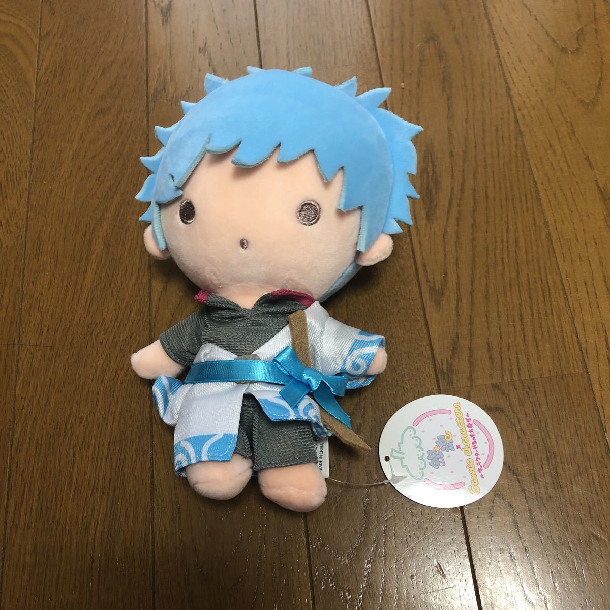 新品タグ付き　銀魂×サンリオ 神楽 むにゅぐるみ ぬいぐるみ おやすみ柄キキララ サンリオコラボ 一覧 銀魂 サンリオ キキララ 神楽 ぬいぐるみ