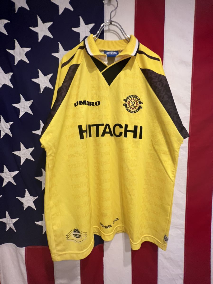 傷や汚れあり】☆UMBRO☆アンブロ☆柏レイソル☆HITACHI☆maxell☆1997