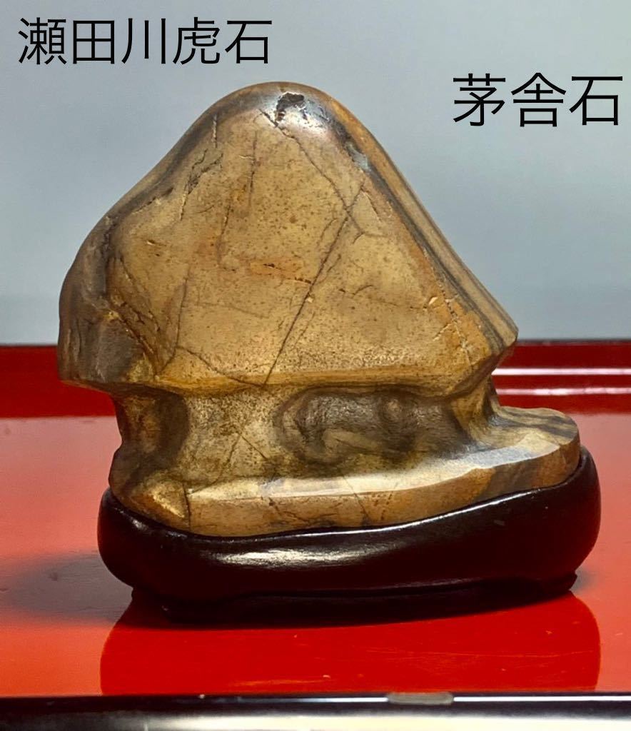 やや傷や汚れあり】【信濃美術石博物館】水石 盆栽 瀬田川虎石 茅舎石 