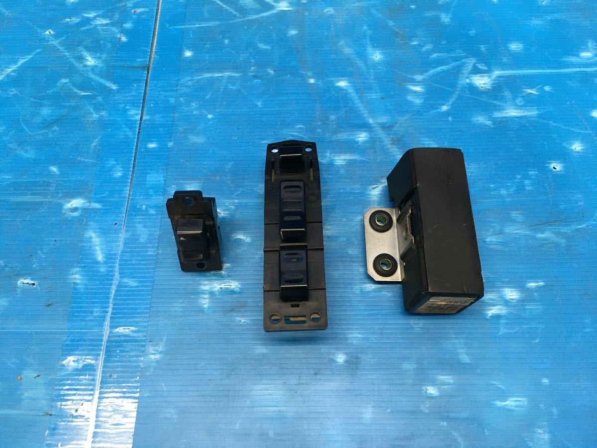 【やや傷や汚れあり】日産 RPS13 180SX タイプR/X 純正 パワーウィンドウ スイッチ 左右 アンプ セット S13 シルビア