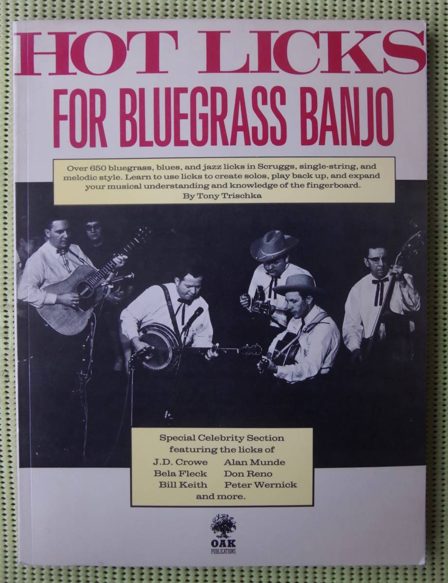 【目立った傷や汚れなし】ブルー・グラス バンジョー トニー・トリシカ 5弦バンジョーHOT LICKS For BLUEGRASS BANJO