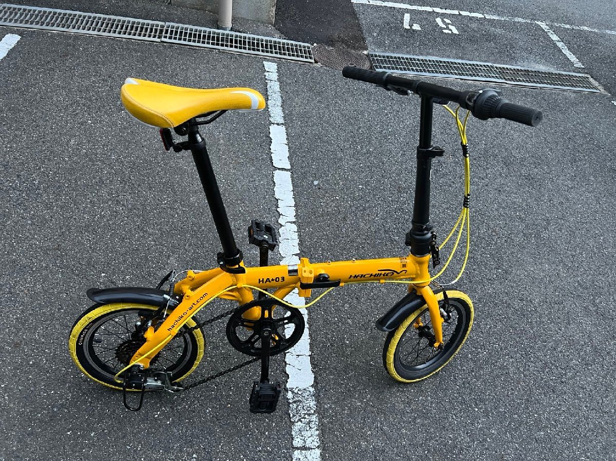 目立った傷や汚れなし】中古！お買い得！HACHIKO 14インチ 折りたたみ  