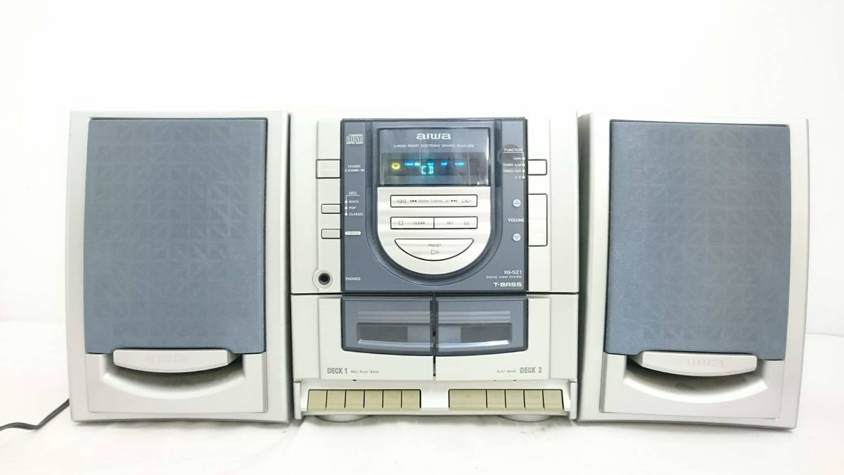 未使用品】aiwa XG-S22 3連CDチェンジャー・ダブルカセット