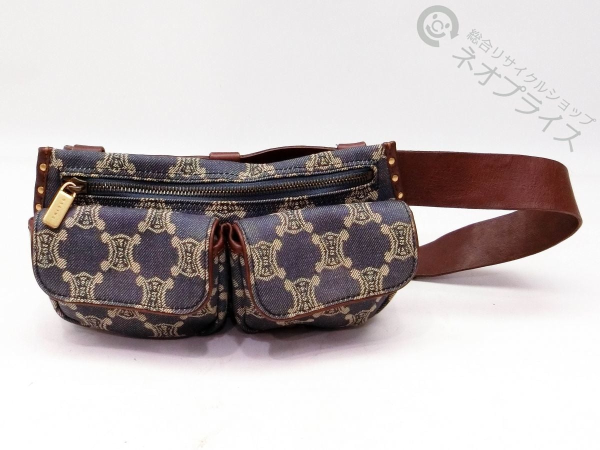 CELINE セリーヌ パリマカダム デニム ボディバッグ ウエストポーチ