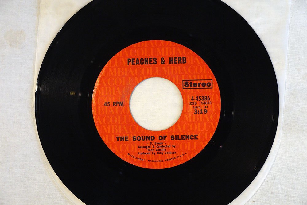 【目立った傷や汚れなし】US ORIGINAL PEACHES & HERB/SOUND OF SILENCE/COLUMBIA 4