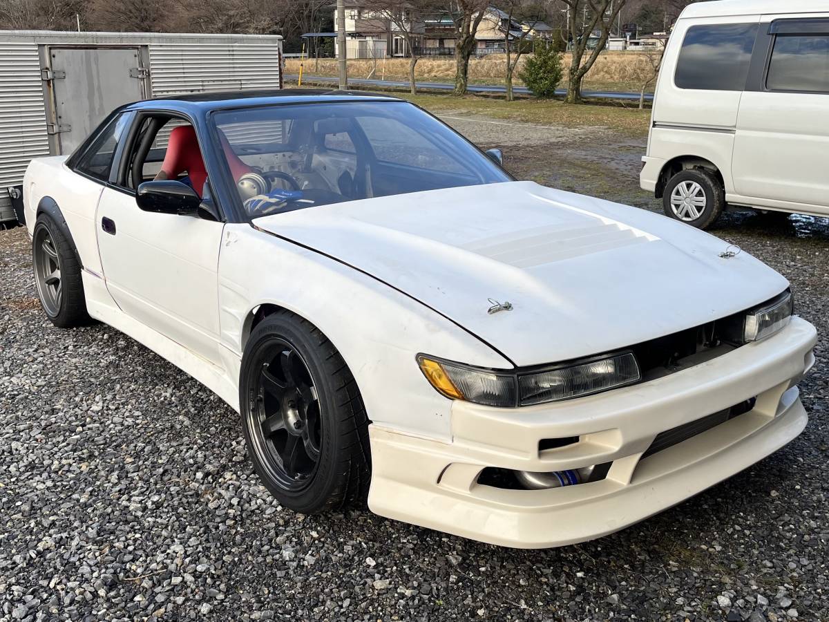 【走行距離 160,000 km】☆ S13 シルビア 角目ヘッド 180SX ドリフト カスタム 改造多数 S15エンジン TE37 DG
