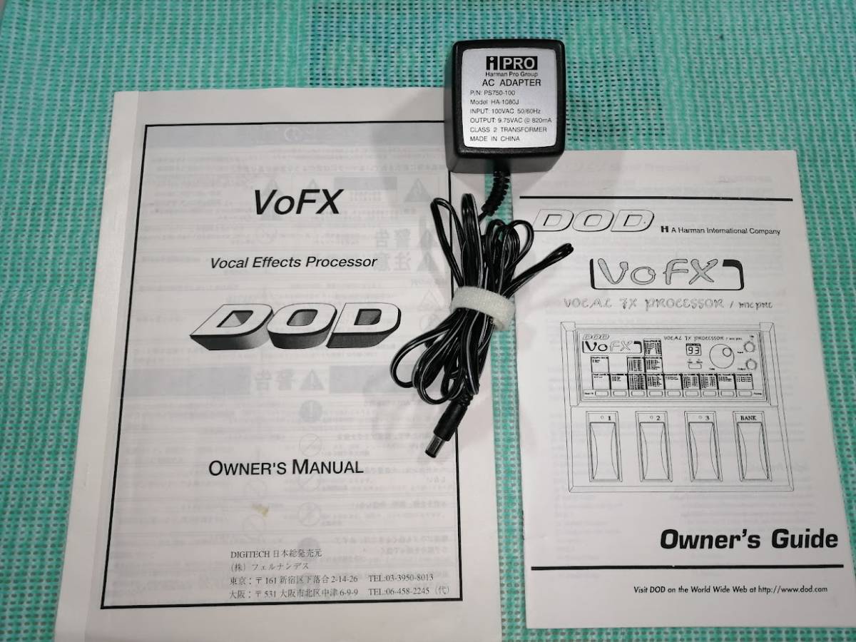 【傷や汚れあり】DOD VOFX VOCAL FX PROCESSOR ボーカル用 エフェクター ACAC電源アダプター＆日本語マニュアル