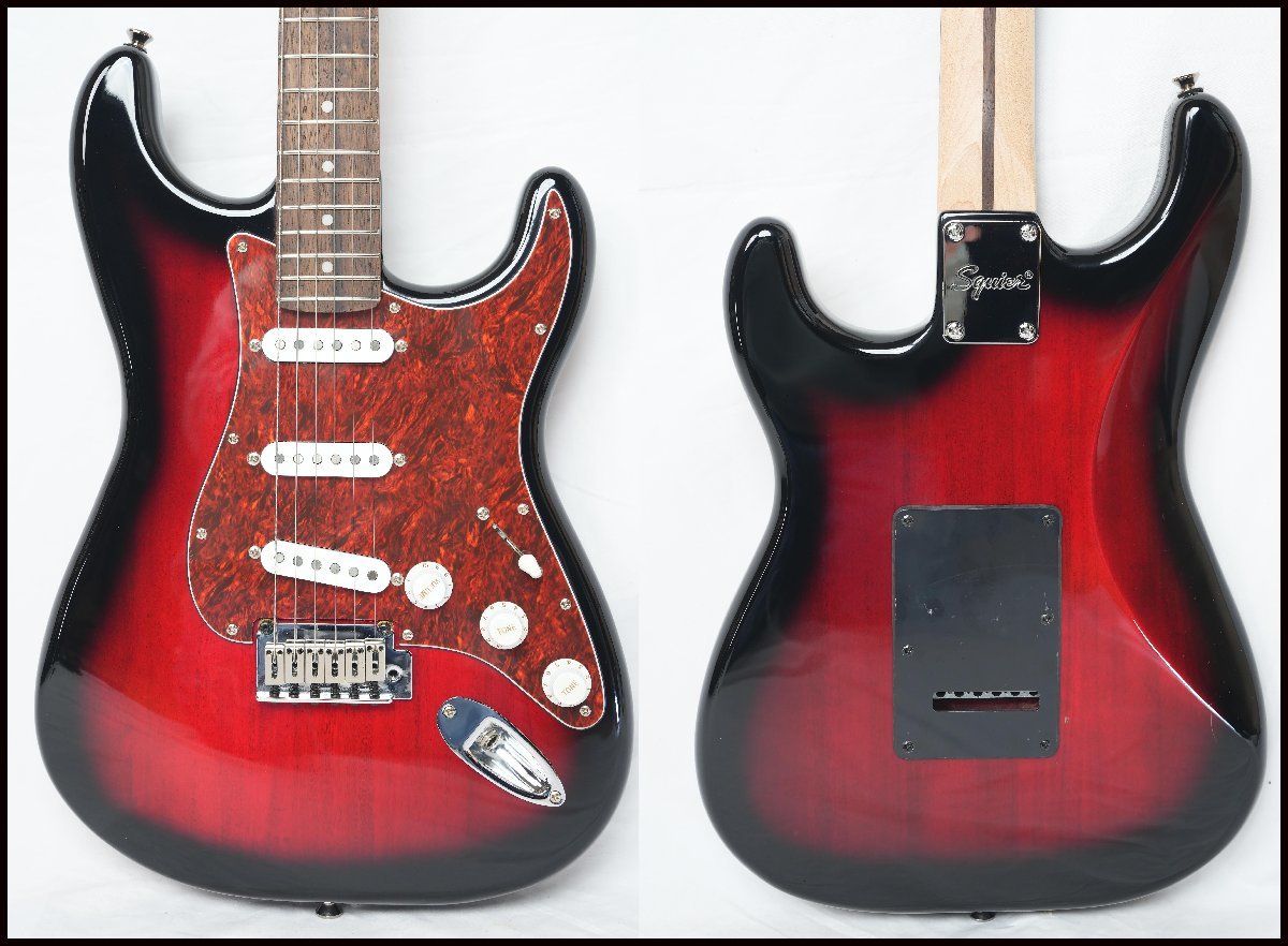やや傷や汚れあり】☆Squier by Fender☆Standard Stratocaster レッド