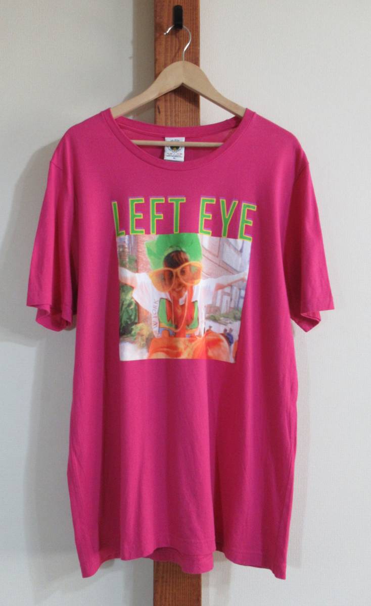 【やや傷や汚れあり】90'S HIP HOP R&B★CROSS COLOURS/クロスカラーズ Tシャツ LEFT EYE レフトアイ リサ ...