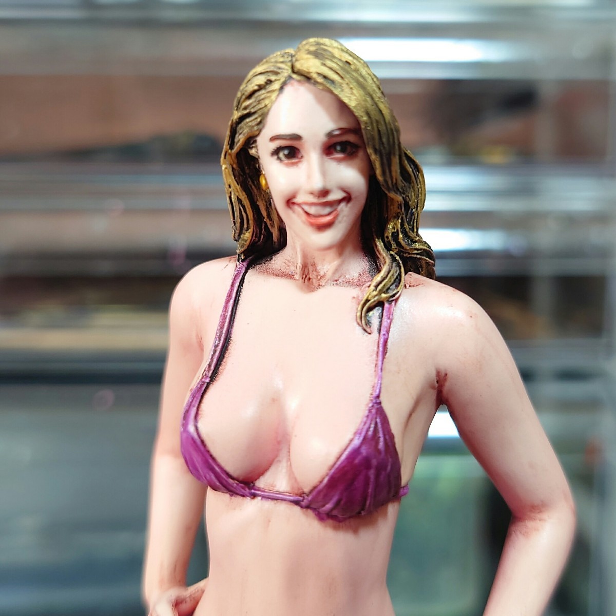 【未使用】1/12 アメリカンローライダーガール ガレージキット塗装済み完成品│ハセガワリアルフィギュアコレクション│カスタムリペイントの落札