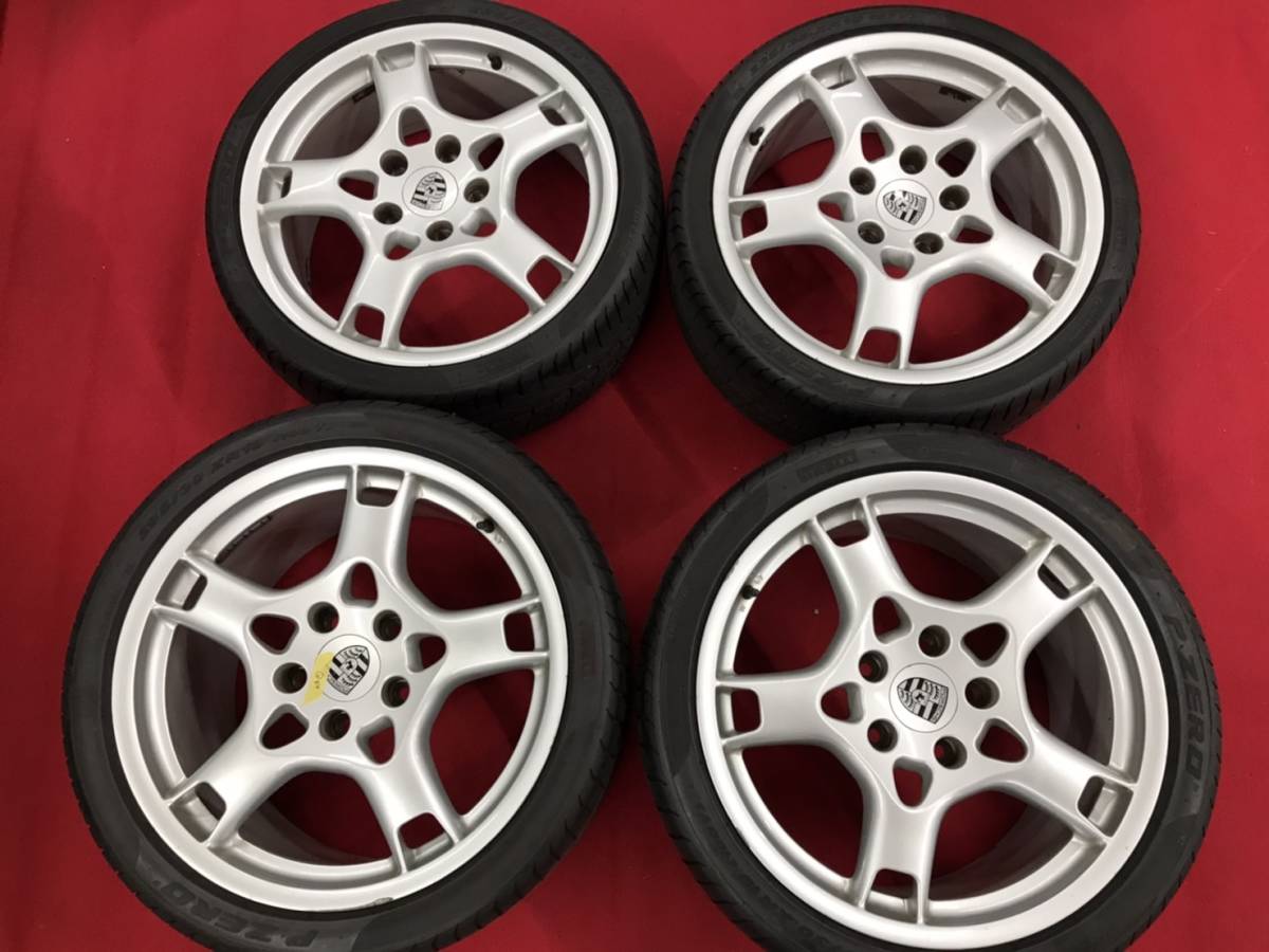 【傷や汚れあり】Porsche ポルシェ 997 カレラ S 用 タイヤ ホイール セット 希少 純正ホイール F235/35ZR19