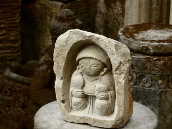 未使用】田の神様の石像h26cm 石仏 山の神 豊作祈願 タノカンサア 石像