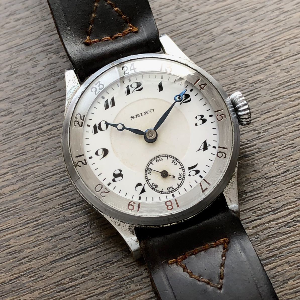 SEIKO 精工舎 1930年代 ポーセリン文字盤 アンティーク （やや傷