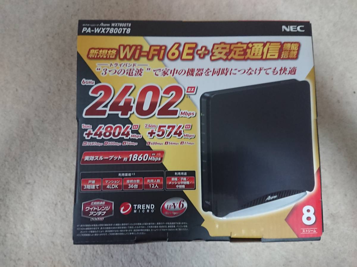 NEC PA-WX7800T8 無線LANルータ Aterm アウトレット ショップ