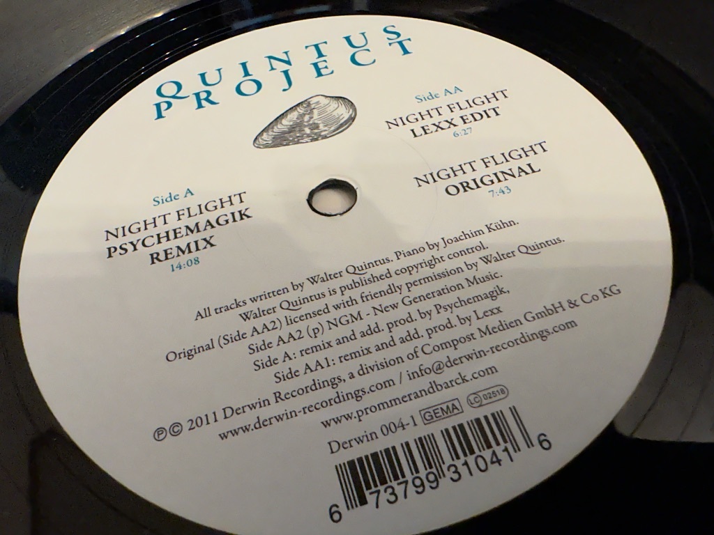 【やや傷や汚れあり】12”★Quintus Project / Night Flight / Psychemagik / Lexx