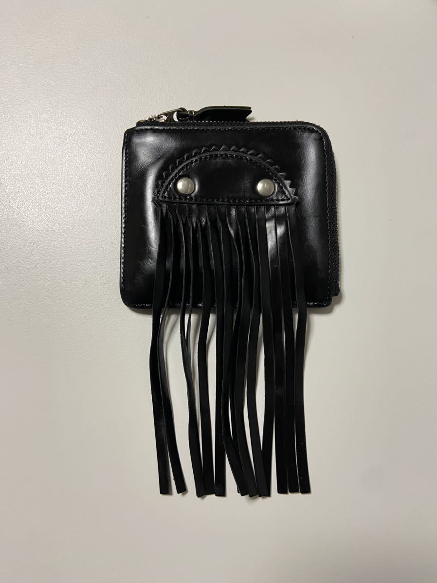 【目立った傷や汚れなし】コムデギャルソン COMME des GARCONS CDG Wallet Fringe L字財布 フリンジ レザー