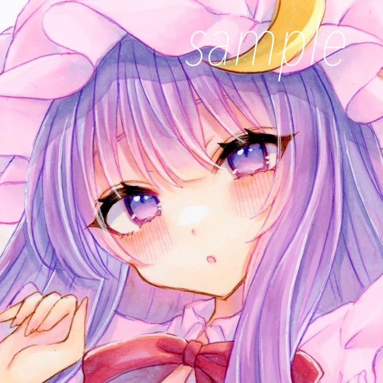 正規代理店 ☆sold☆東方projectパチュリー手描きイラスト イラスト