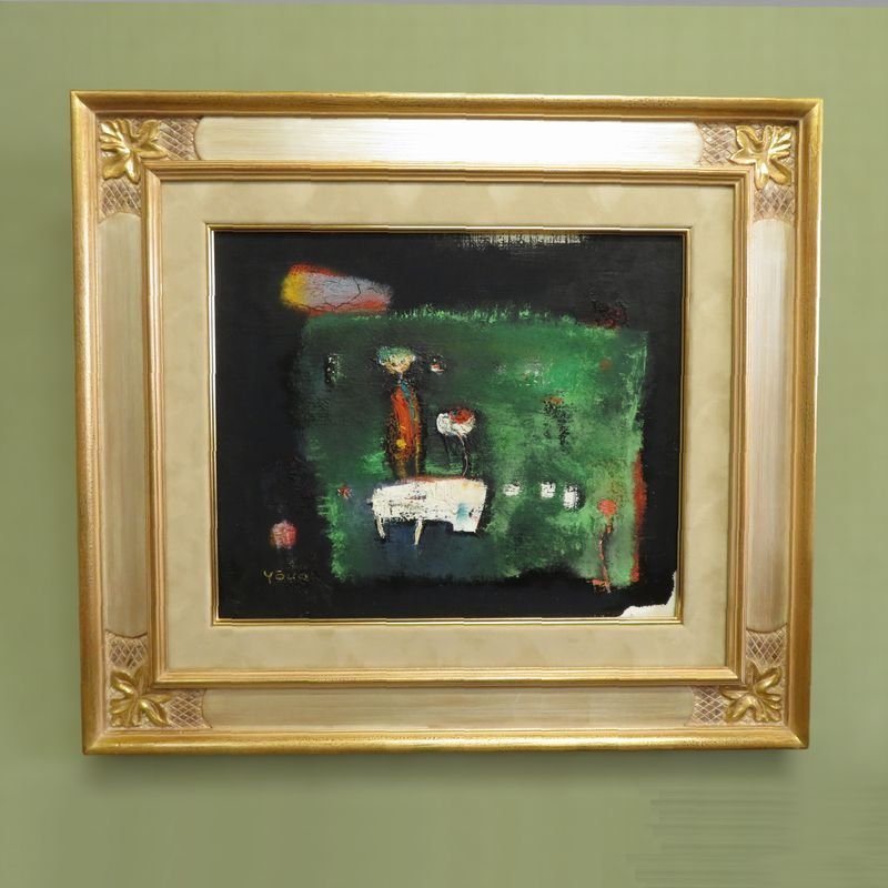 希少品　鴨下葉子　抽象画　ガッシュ作品　私のメルヘン 希少品 鴨下葉子 抽象画 ガッシュ作品 私のメルヘン