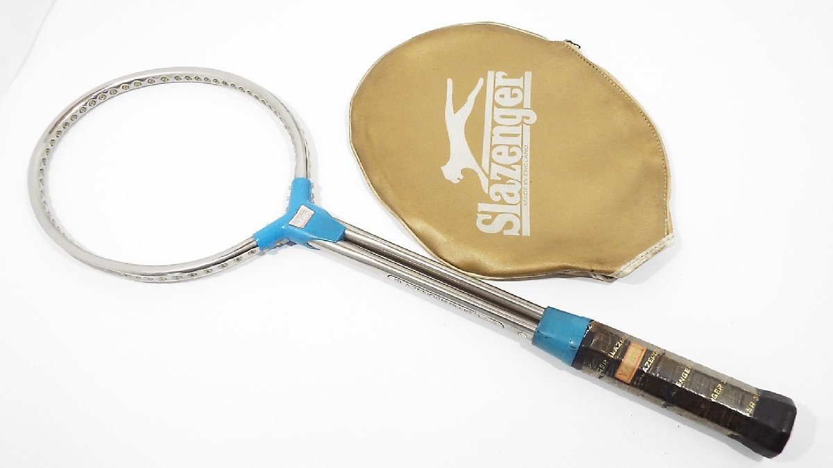 【やや傷や汚れあり】【u0152】未使用 スラセンジャー Slazenger PLUS TM テニスラケット カバー付き 格安スタート 栃木発