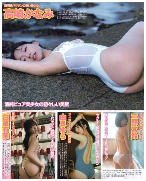 美巨尻 未使用】絶対美巨尻大図鑑 2023年保存版 川道さら・高崎かなみ・岸みゆ・藤田ニコル・くりえみ 他 切り抜き 2.5ページ 送料無料の落札情報詳細 -  Yahoo!オークション落札価格検索 オークフリー