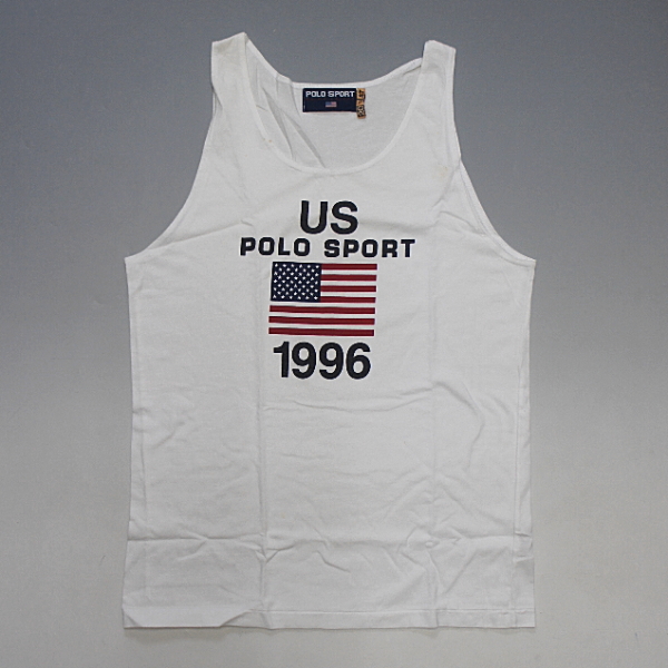 入手困難！90s ポロスポーツ サンプル タンクトップL やや傷や汚れあり】【POLO SPORT RALPH LAUREN】90s当時物 旧タグ初期
